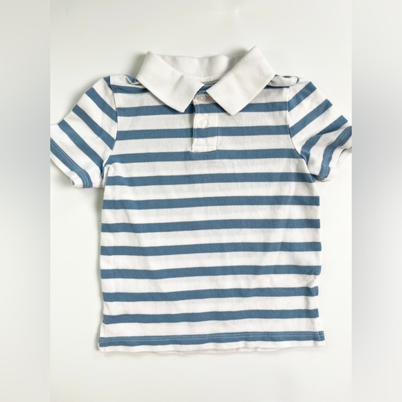 Joe Fresh Blue and White Striped Polo Shirt - Picture 1 of 1